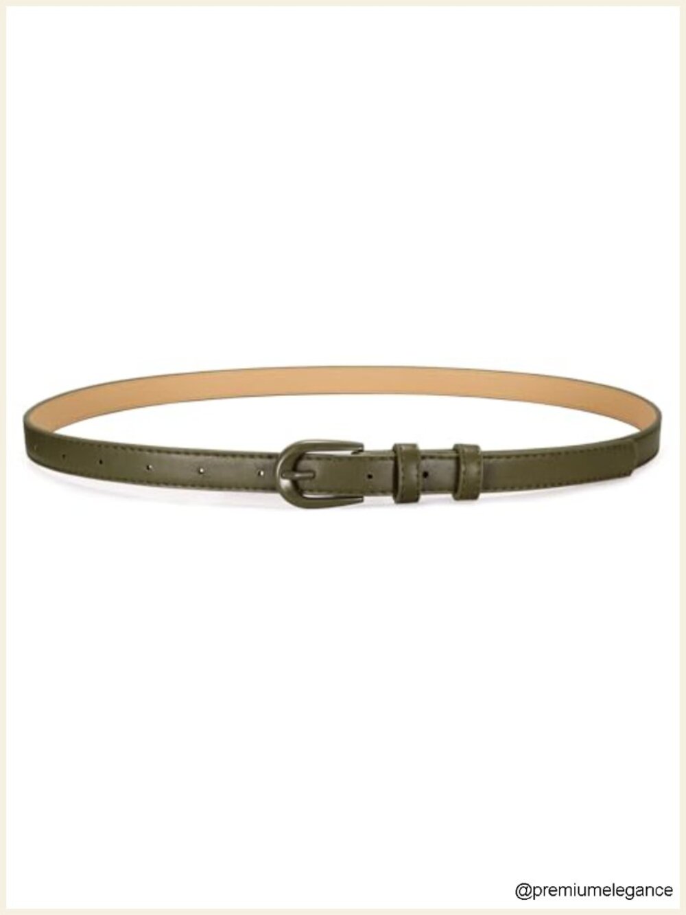 Women Skinny Belt PU Leather 0.7" Pin Buckle Waist Belt Jeans Dresses